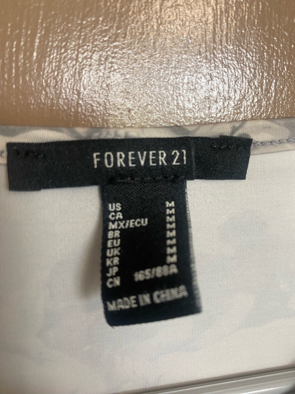 Forever 21 Gray Cherub Print Long-Sleeve Top - Picture 2 of 4